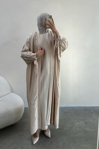 Satijnen abaya set