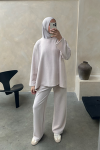 Twinset met textuur