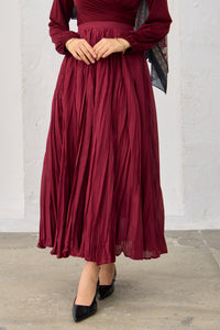 Maxi rok met textuur