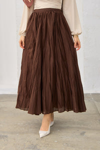 Maxi rok met textuur