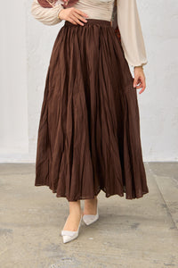 Maxi rok met textuur