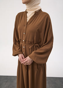 Maxi-jurk met knoopsluiting