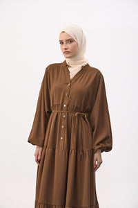 Maxi-jurk met knoopsluiting
