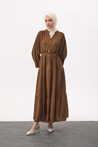 Maxi-jurk met knoopsluiting