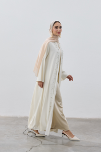 Abaya met kralendetails