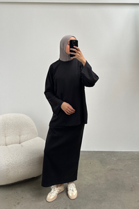 Comfy set met rok