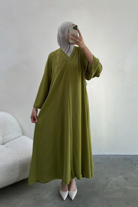 Modest jurk met lint