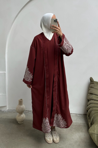 Katoenen abaya set met onderjurk