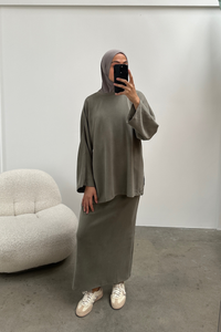 Comfy set met rok